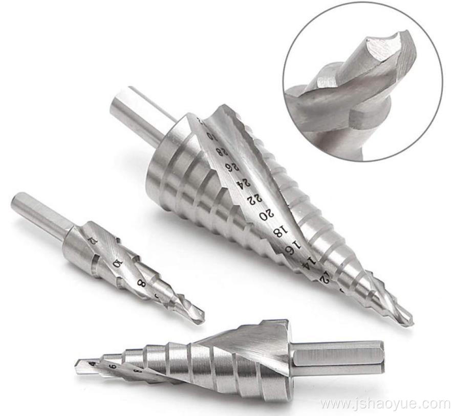 HSS Spiral Flute Step Drill Bit Set