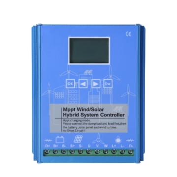 Wind Solar Hybrid Controller for 12V/24V/48V Battery Charging - 500w/800w/1200w MPPT Solar and Wind Turbine System