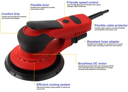 350W 10000RPM Professional Random Orbital Sander, Brushless Electric Sander with Mirka Style