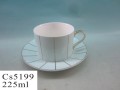 Porselen çay bardağı ile daireler 150cc-280cc