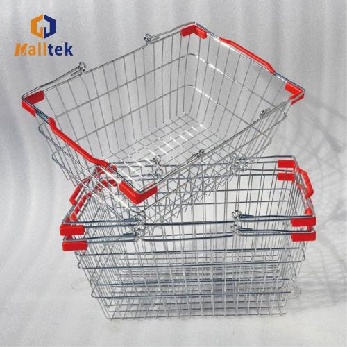 Metal Grocery Basket High quality retail store metal wire shopping basket Factory