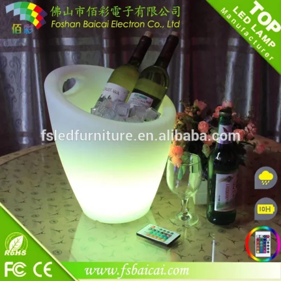 Portable led ice bucket/led light bucket for beer