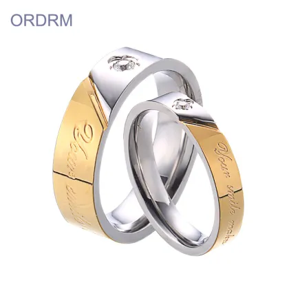 Cheap Custom Promise Ring Set For Couples