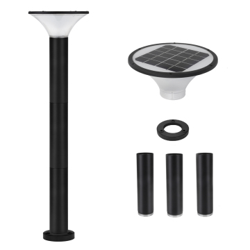 Energy Saving Solar Panel Wall Installation with 12 Hours Working Time: 5W/7W Pillar LED Light for Garden