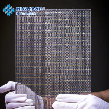 Decorative Artistic Weave Metal Fabric Laminated Glass Solutions for Government Architecture