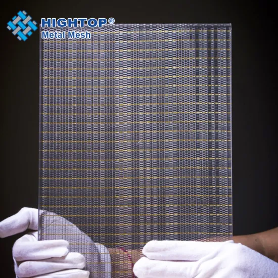 Decorative Artistic Weave Metal Fabric Laminated Glass Solutions for Government Architecture