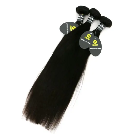 Wholesale Virgin Peruvian Human Hair Extensions Bone Straight Human Hair Bundles With Closure