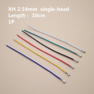 40pcs/lot XH 2.54 Female Single Head Cable Jumper Wire 2.54mm Spring Terminal Wire 10cm 1P