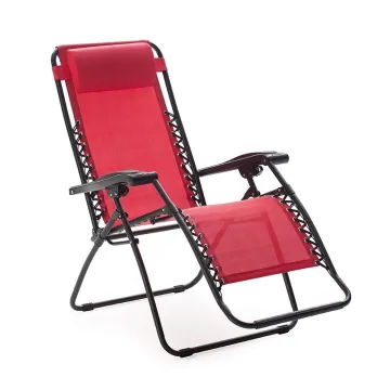 Portable Reclining Zero Gravity Sun Lounge Chair - Steel Modern Outdoor Folding Chair