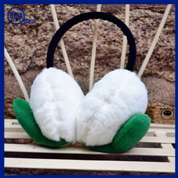Yhao amazon supplier earmuffs winter adjustable ears protection cold ear warmer winter knit fashion earmuffs with green leaves