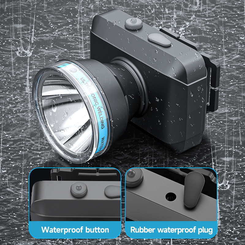 Adjustable Bright LED Headlamp Headlight Rechargeable Battery