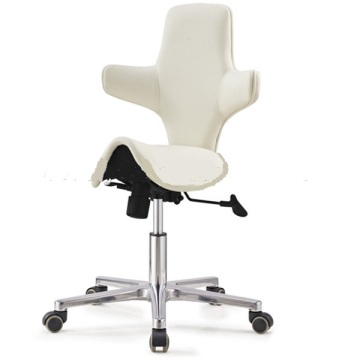 Full PU Leather Wrap Ergonomic Swivel Saddle Chairs