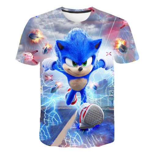 Fashion Children Clothing Boys T-shirt Sonic The Hedgehog Clothes Sonic T shirt Kid Girl Clothes Teenager Tops Tee Girls shirts
