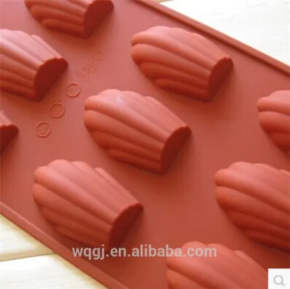 9 Cavity Seashell Shape Silicone Cake Pan Madeleine Cake Mold