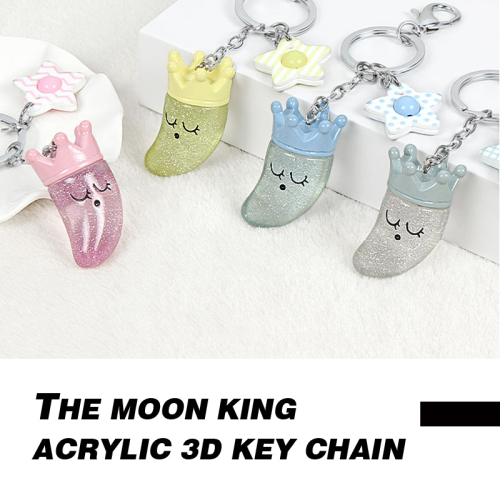 Moon King Acrylic Fashion Key Chain