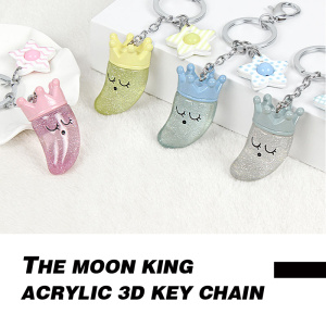 Moon king acrylic fashion key chain