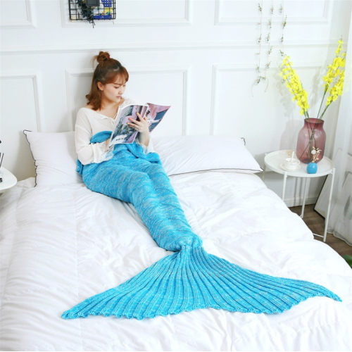 Mermaid cashmere breathable skin-friendly household blanket