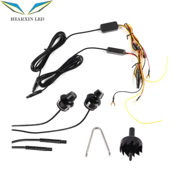 Hearxin LED Light Car Angel Wings Welcome Light