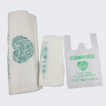 100% Biodegradable Vest Style Shopping Bags for Food and Beverages