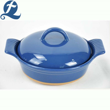 New arrivals solid color handle bakeware with lid