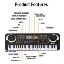61 Key Music Electronic Keyboard Digital Piano Organ with Microphone Electronic Keyboard