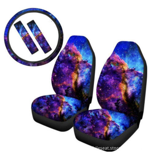 Custom Polyester Four Seasons Car Seat Cover Set with PVC Material