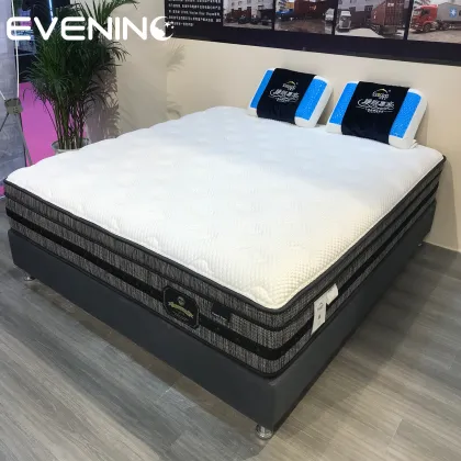 5 Star Cool Ice Fabric Euro Top Natural Latex Roll in Box Bed Mattress