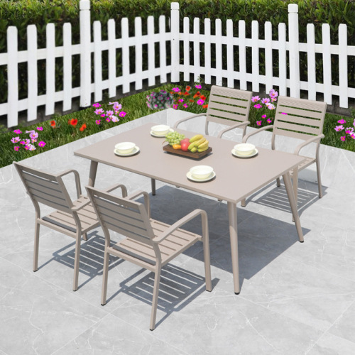 Modern Outdoor Garden Set Aluminum Frame Legs Chairs Outdoor Dining set Supplier