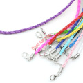 50pcs Hope Breast Cancer Awareness Ribbon Charm Pendant Leather Rope Cham Bracelet Fit for European Bracelet Handmade Craft DIY