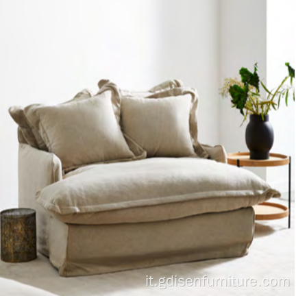 Design moderno divano soggiorno in tessuto cotone dawson
