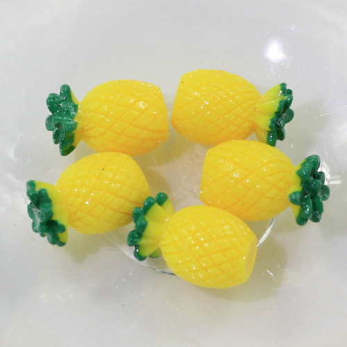 Cabochon in resina a forma di frutta di ananas 3D per decorazioni artigianali fatte a mano Distanziatore Portachiavi per bambini Decor Distanziatore per conchiglia per telefono