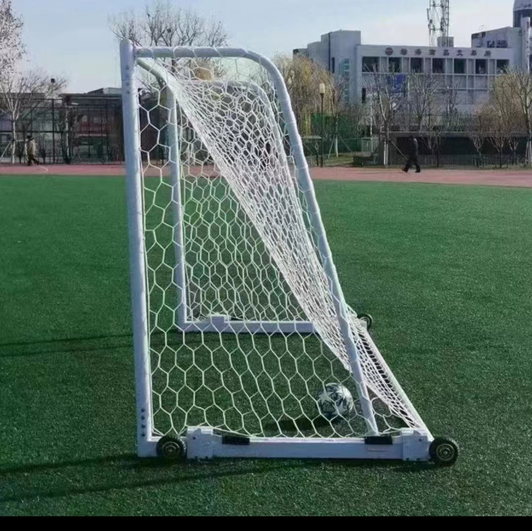 All Alu alloy movable football goal with wheels