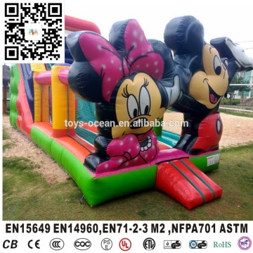 2017 new design china small indoor inflatable toboggan slide