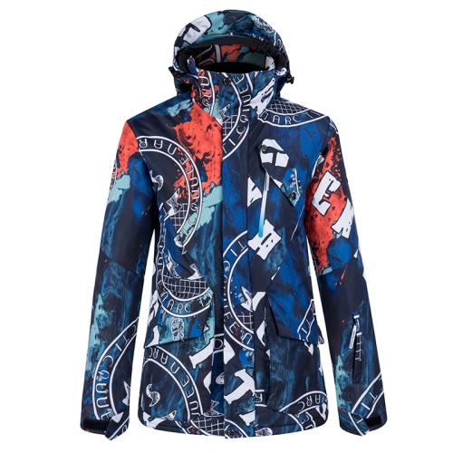 Men Printed Fabrics Wind Warm Ski Outfit