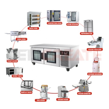 12 Dough Bakery Doh Fermentation Mesin dengan ketuhar untuk roti dan roti