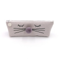 Pencil Case For Teenage Girl Popular cat plush nose cute canvas pencil case Factory