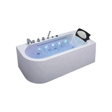 Hot Selling Acrylic Freestanding Corner Bath Tub with Air Spa Jet Whirlpool Massage