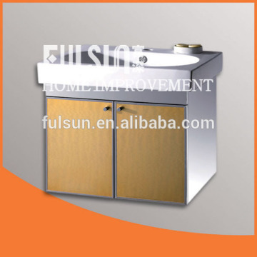 Modern Wall Mounted Stainless Steel Bathroom Wash Basin Vanity Cabinet Furniture
