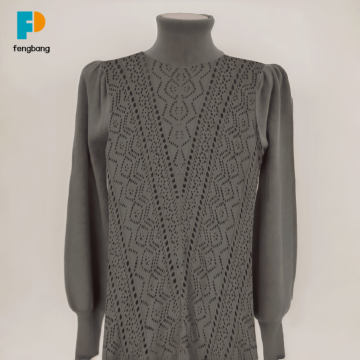 İnce Etekli Sofistike Koyu Gri Triko Elbise