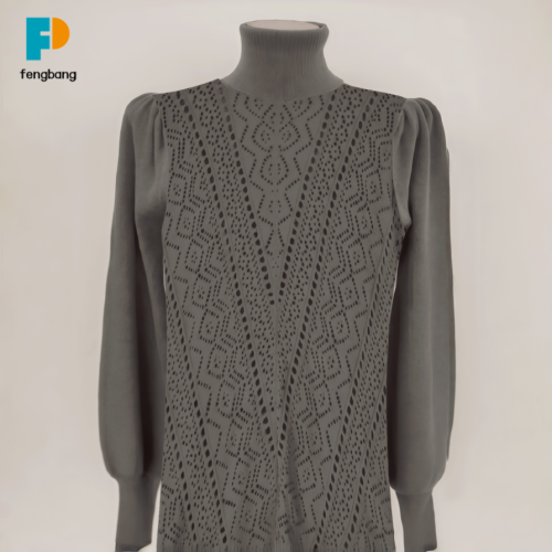 İnce Etekli Sofistike Koyu Gri Triko Elbise