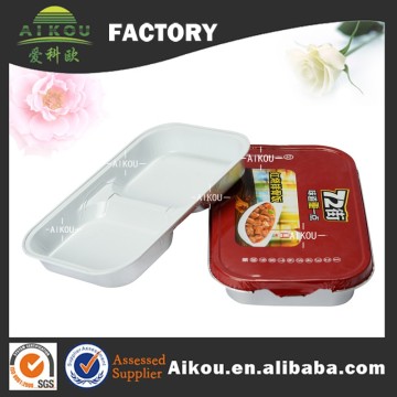Newest design healthy compartment aluminum foil container for food packaging