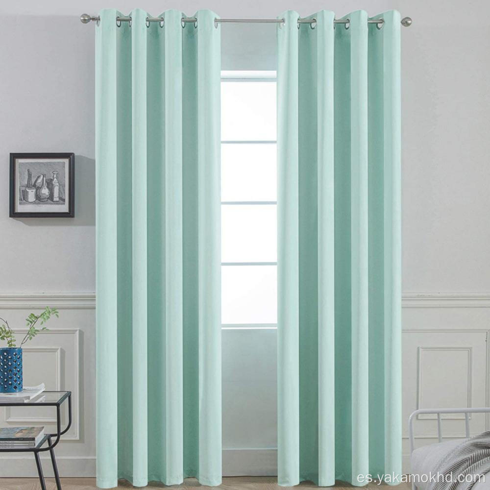 Cortinas opacas color aguamarina de 84 pulgadas de largo