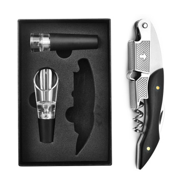 High Quality Kitchen & Bar Multifunction Wooden Stainless Steel Bottle Corkscrew Wine Opener