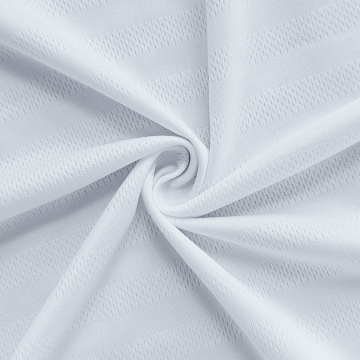 Wholesale Custom Sports Jersey Fabric - 140gsm 100% Polyester Low Stretch Dry Fit Jacquard Stripe Bird Eye Mesh