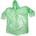 Disposable green Plastic Rainwear