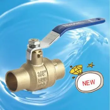 112-C(NEW) 600 WOG Full Port Brass or Low-Lead Sweat Brass Ball Valve