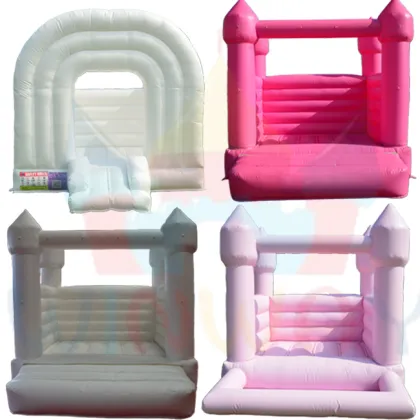 White Inflatable Bouncy Castle - Affordable Jumping Castle for Weddings