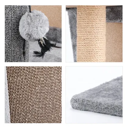 Cat Platform Cat Tree Plush Scratch Board with Pet Toys