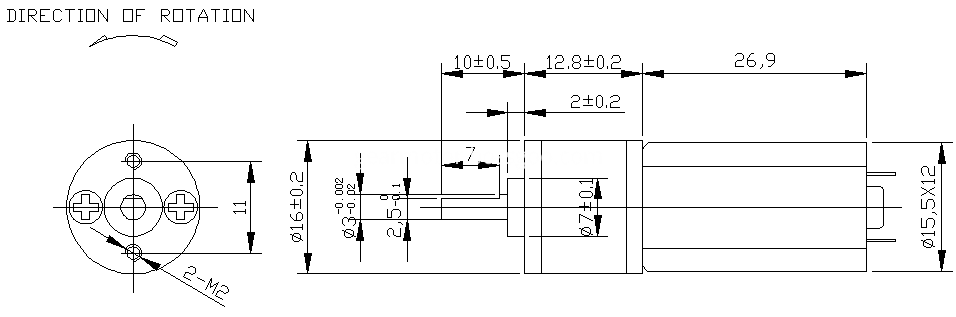 16mmn 050 gear motor