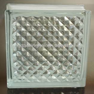 190x190x80mm Lattice glass block china supplier